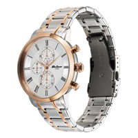 Titan Octane Silver Dial Two Toned Stainless Steel Strap Chronograph Watch for Men
