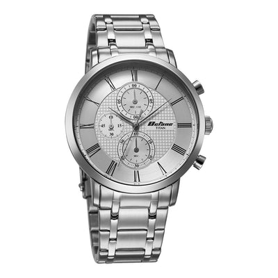 Titan Octane Silver Dial Silver Stainless Steel Strap Chronograph Watch for Men