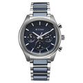 Titan Classique Blue Special Dial Two Toned Hybrid Strap Multifunctional Watch for Men