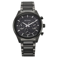 Titan Classique Black Special Dial Hybrid Strap Multifunctional Watch for Men