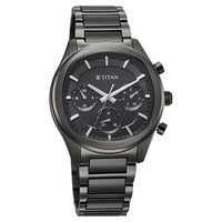 Titan Classique Black Special Dial Hybrid Strap Multifunctional Watch for Men