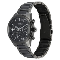 Titan Classique Black Special Dial Hybrid Strap Multifunctional Watch for Men