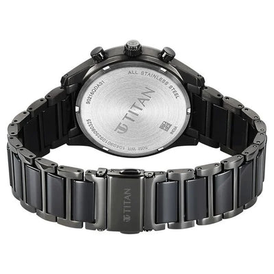 Titan Classique Black Special Dial Hybrid Strap Multifunctional Watch for Men