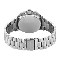 Titan Classique Black Dial Silver Stainless Steel Strap Chronograph Watch for Men