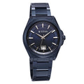Titan Clsq Big Date Blue Round Dial Stainless Steel Strap Watch For Men