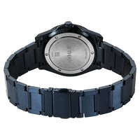 Titan Clsq Big Date Blue Round Dial Stainless Steel Strap Watch For Men