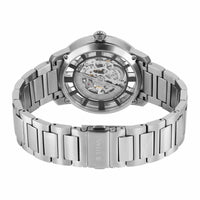 Titan Black Dial Silver Stainless Steel Strap Skeletal Automatic Watch for Men
