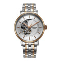 Titan Yin Yang Skeletal Automatic Analog with White Dial Silver and Rose Gold Stainless Steel Strap Watch for Men