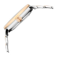 Titan Yin Yang Skeletal Automatic Analog with White Dial Silver and Rose Gold Stainless Steel Strap Watch for Men