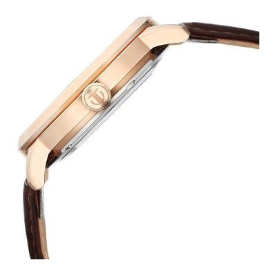 Titan Phoenix Skeletal Automatic Analog with Gun Dial Brown Leather Strap Watch for Men