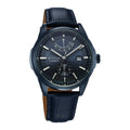 Titan Blue Dial Leather Strap Concealed Automatic Watch for Men