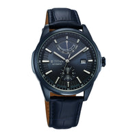 Titan Blue Dial Leather Strap Concealed Automatic Watch for Men