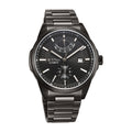 Titan Black Dial Stainless Steel Strap Concealed Automatic Watch for Men