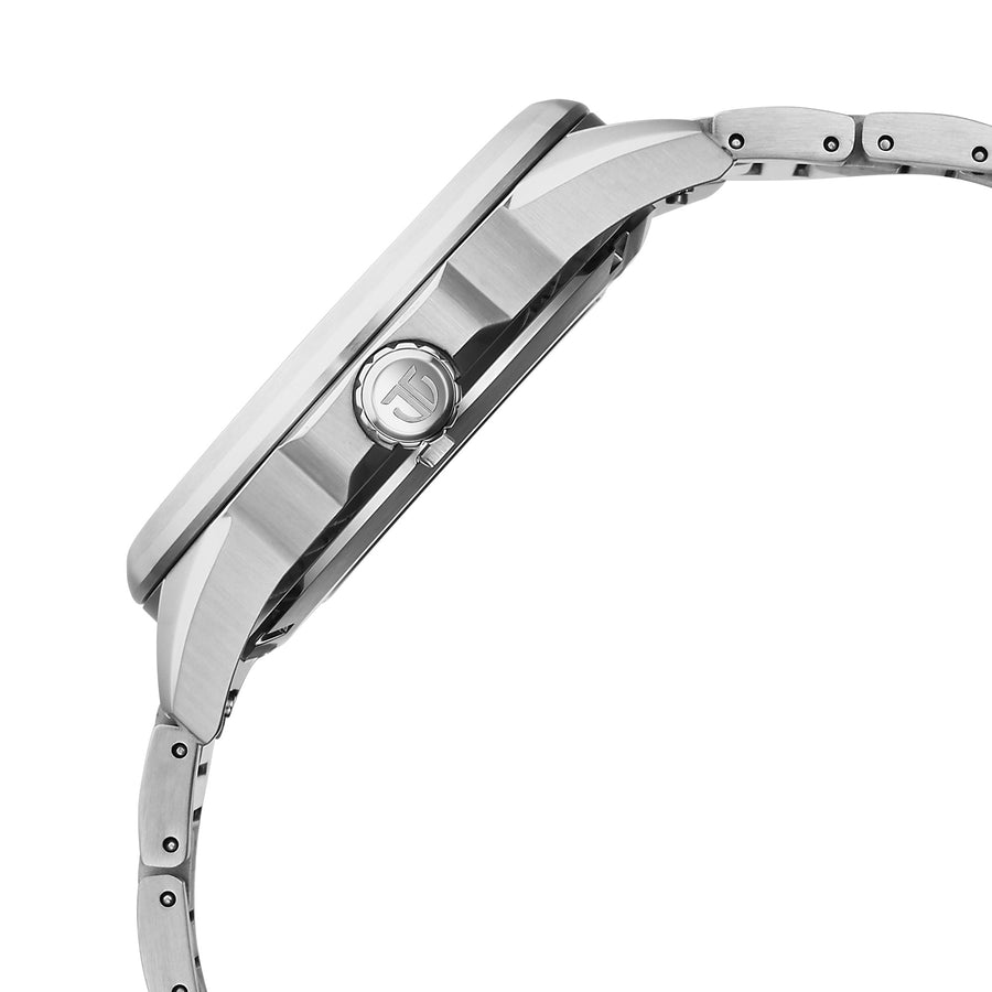 Titan Silver  Dial Stainless Steel Strap Concealed Automatic Watch for Men