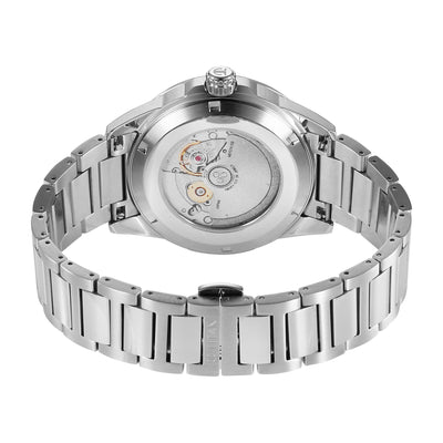 Titan Silver  Dial Stainless Steel Strap Concealed Automatic Watch for Men