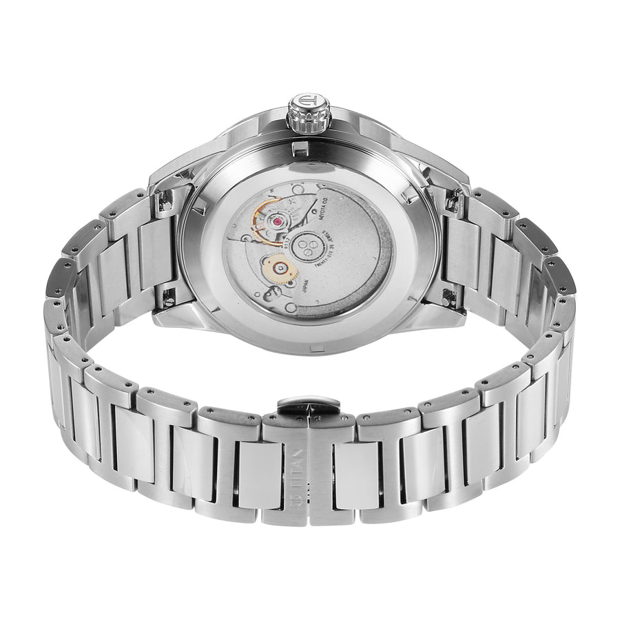 Titan Silver  Dial Stainless Steel Strap Concealed Automatic Watch for Men
