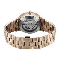 Titan White Dial Rose Gold Stainless Steel Strap Open Heart Automatic Watch for Men