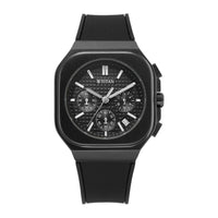 Titan Octane Black Dial Silicone Strap Multifunction Watch for Men