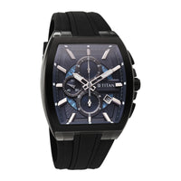 Titan Sport Black Dial Silicone Strap Multifunction Watch For Men