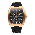 Titan Sport Black Rectangle Dial Silicone Strap Multifunction Watch For Men
