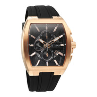 Titan Sport Black Rectangle Dial Silicone Strap Multifunction Watch For Men