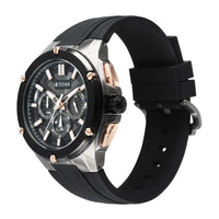 Titan Sport Grey Round Dial Black Silicone Strap Multifunction Watch For Men