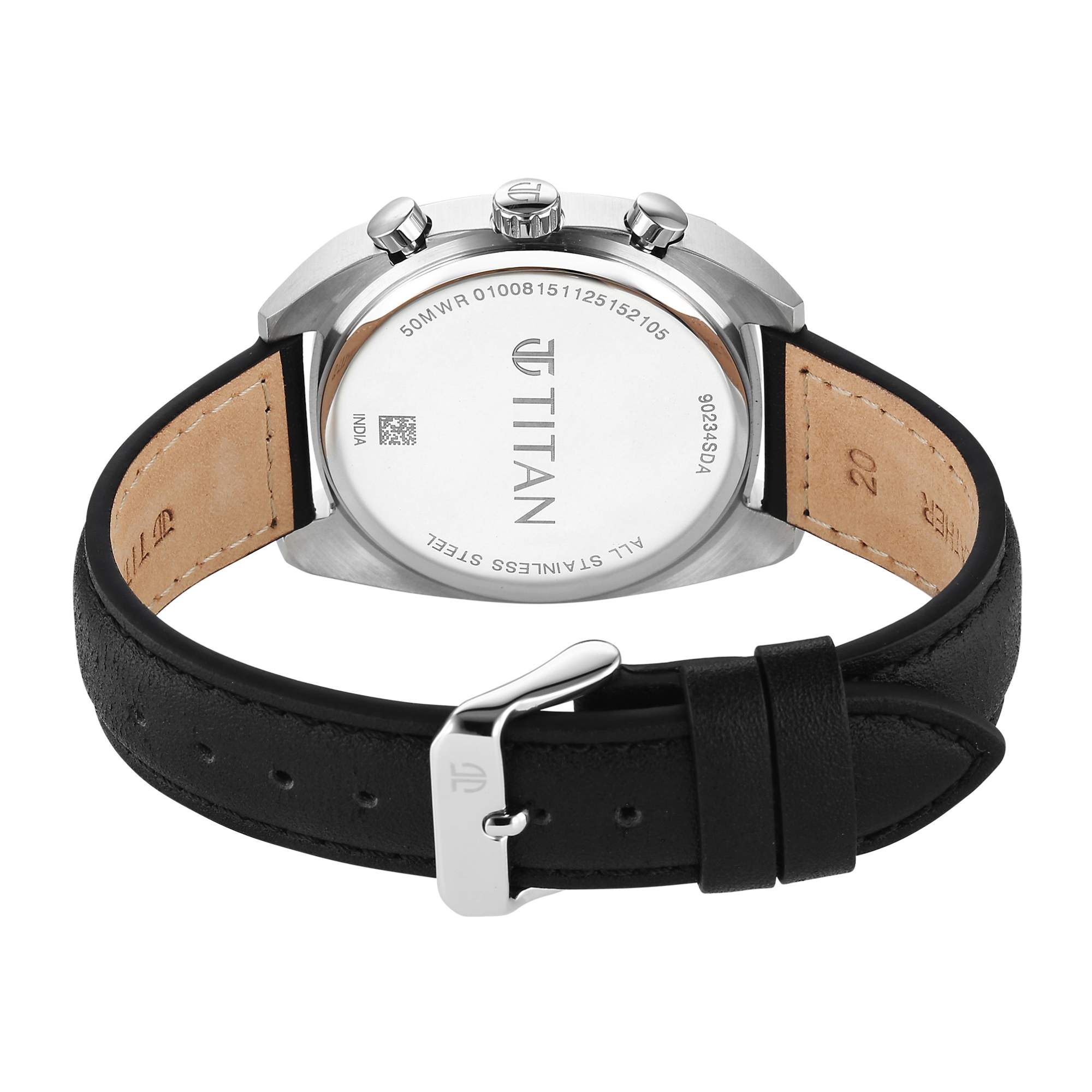 Titan Fashion Sport Blue Special Dial Leather Strap Multifunction Watch for Men