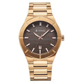 Titan Regalia Brown Dial Rose Gold Stainless Steel Analog with Date Watch for Men