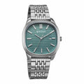 Titan Green Square Dial Silver Stainless Steel Strap Analog with Date Watch for Men