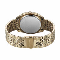 Titan Beige Square Dial Gold Stainless Steel Strap Analog with Date Watch for Men