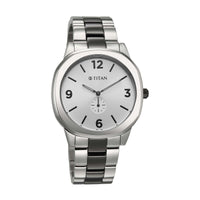 Titan Classique Silver Dial Two Toned Stainless Steel Strap Analog Watch for Men