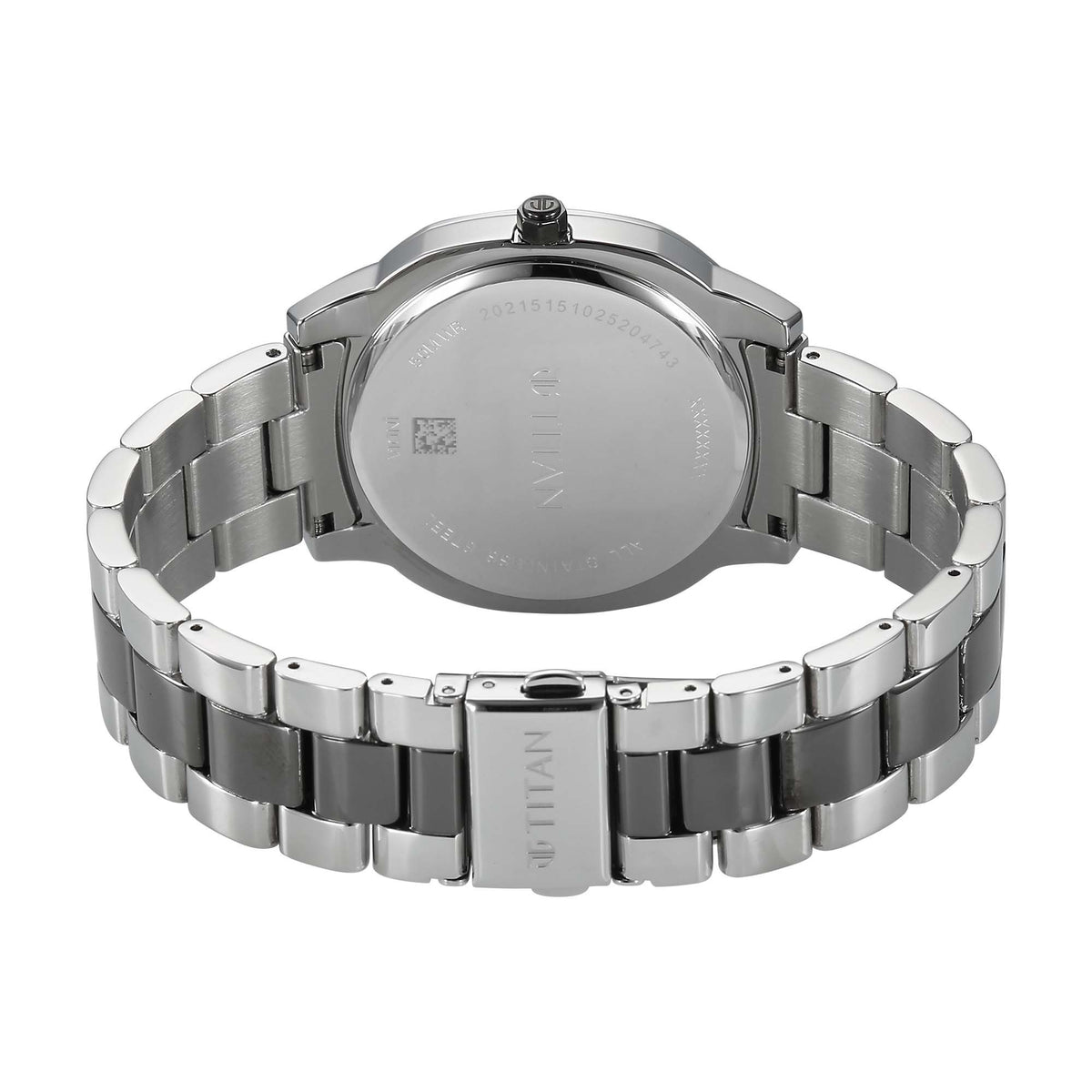 Titan Classique Silver Dial Two Toned Stainless Steel Strap Analog Watch for Men