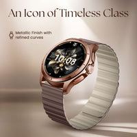 Titan Evoke Smartwatch 1.32" inch AMOLED Display with AOD, 1000 Nits, Functional Crown, Magnetic Strap, Metal Body