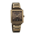 Titan Classique Brown Rectangle Dial Stainless Steel Strap Analog with Date Watch for Men