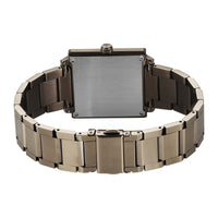 Titan Classique Brown Rectangle Dial Stainless Steel Strap Analog with Date Watch for Men