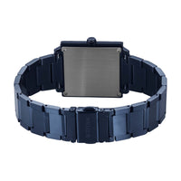 Titan Classique Blue Rectangle Dial Stainless Steel Strap Analog with Date Watch for Men