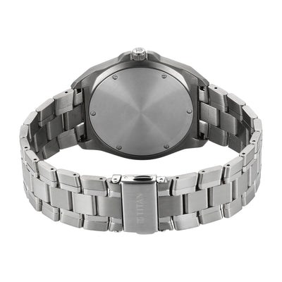 Titan Classique Black Dial Titanium Strap Multifunctional Watch For Men