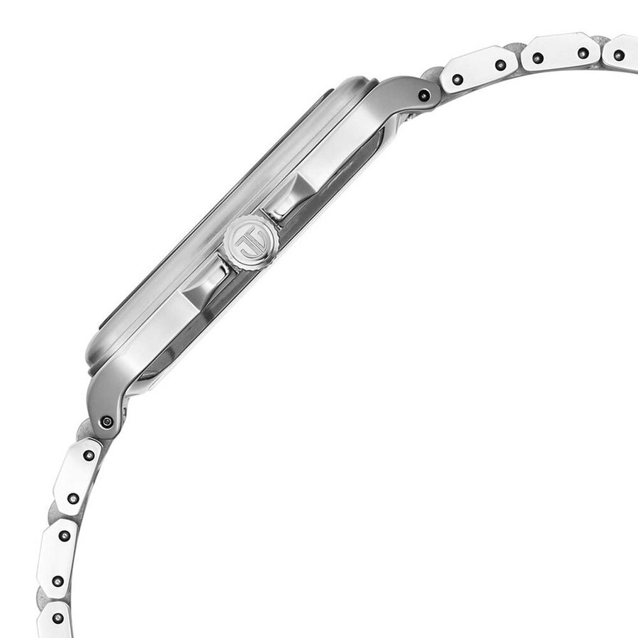 Titan Classique Blue Square Dial Silver Stainless Steel Strap Analog with Date Watch for Men