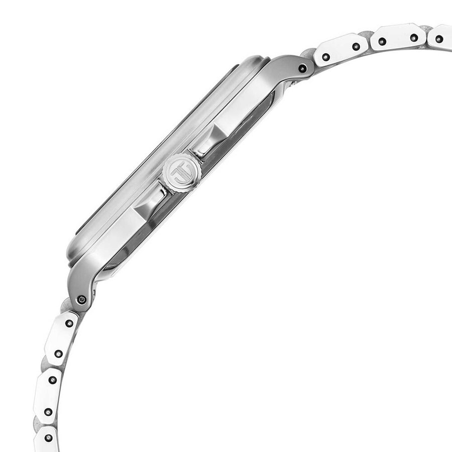 Titan Classique Green Square Dial Silver Stainless Steel Strap Analog with Date Watch for Men