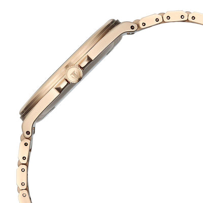 Titan Classique Rose Gold Dial Stainless Steel Strap Analog with Date Watch for Men
