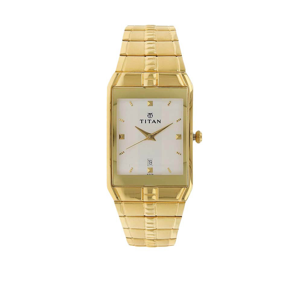 Titan Analog with Date Silver Dial Metal Strap watch for Men