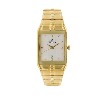 Titan Analog with Date Silver Dial Metal Strap watch for Men