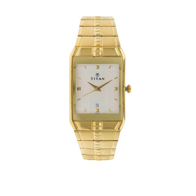 Titan Analog with Date Silver Dial Metal Strap watch for Men