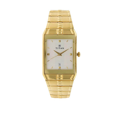 Titan Analog with Date Silver Dial Metal Strap watch for Men