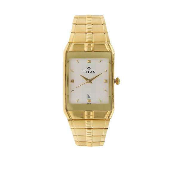 Titan Analog with Date Silver Dial Metal Strap watch for Men