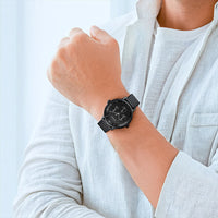 Titan Modern Classics Black Dial Quartz Multifunction Stainless Steel Strap watch for Men