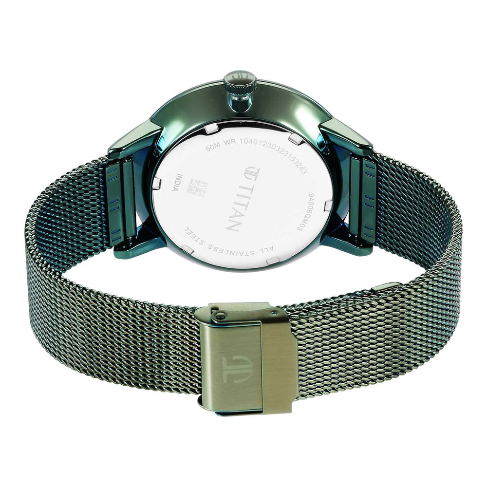 Titan Modern Classics Green Dial Multi Stainless Steel Strap Watch for Men