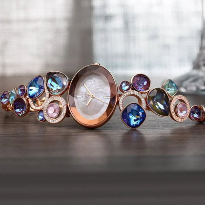 Titan Raga Moments Of Joy Quartz Analog Mother of Pearl Dial Rose Gold Metal Strap Watch For Women