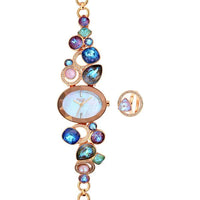Titan Raga Moments Of Joy Quartz Analog Mother of Pearl Dial Rose Gold Metal Strap Watch For Women