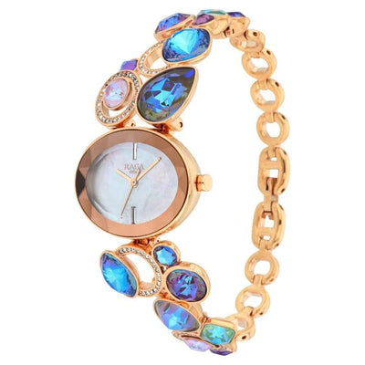 Titan Raga Moments Of Joy Quartz Analog Mother of Pearl Dial Rose Gold Metal Strap Watch For Women